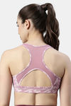 Enamor Medium Impact Sports Bra - Marble Mavve Print — thumbnail 3